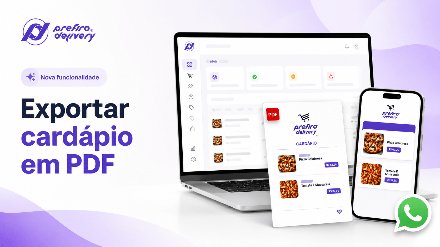Exportar cardápio em PDF